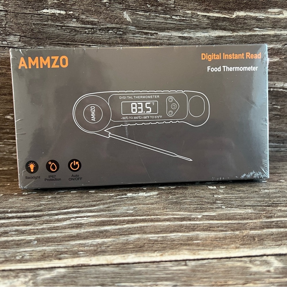 AMMZO Digital Instant Read Food Meat Thermometer‎ EK-01 BBQ Cooking Grilling New